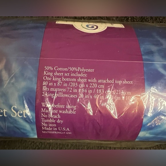 Vintage Sealed Jubilee King Size Crystal Design Waterbed Sheet Set - Picture 5 of 10